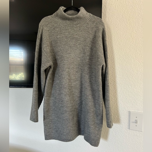 Vici - Uptown Girl Mock Neck Sweater Dress - Grey - XL - Picture 4 of 9